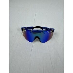 Pit Viper Wrap Around Polarized Sunglasses Blue Green
